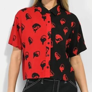 Ying Yang Cropped Blouse
